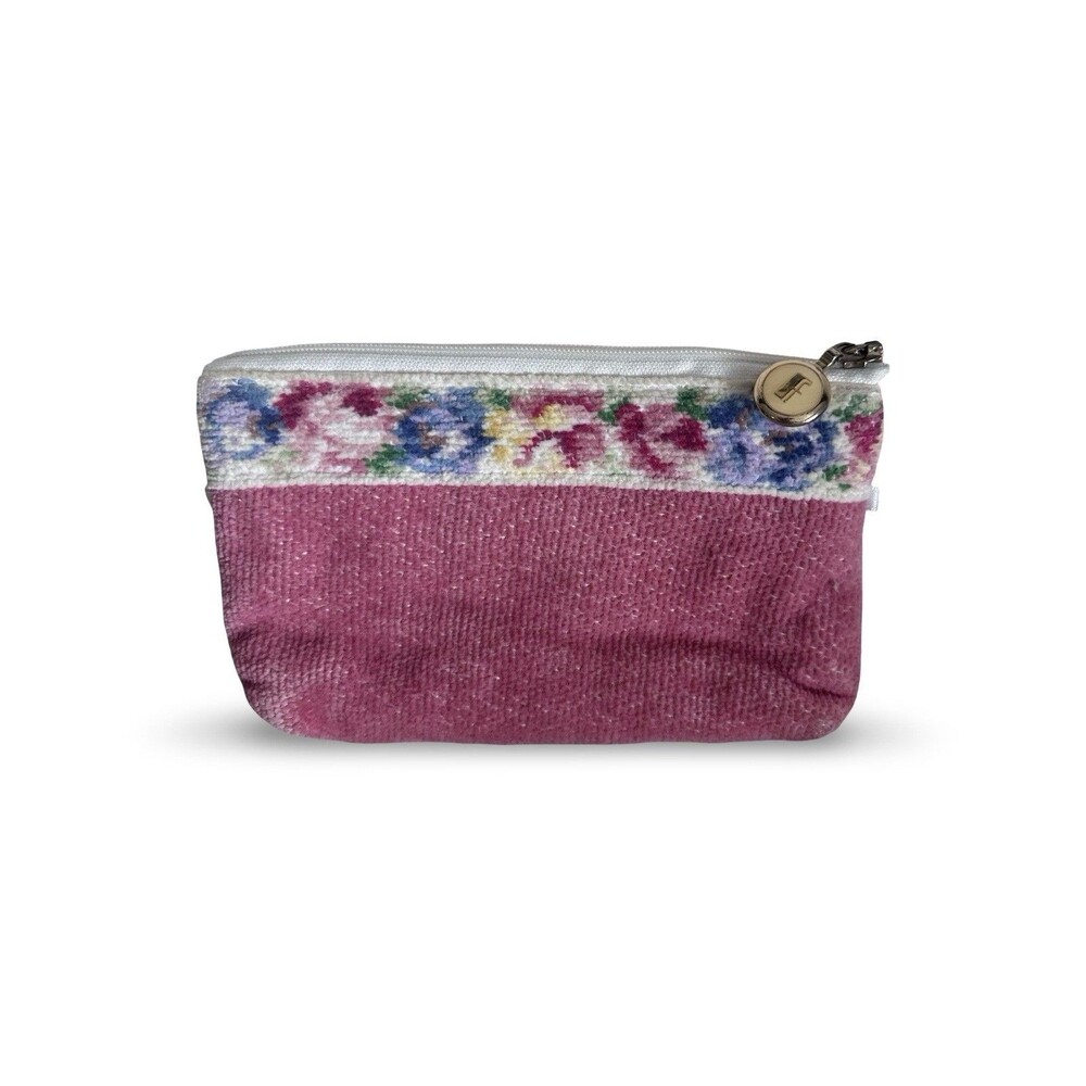 FEILER Germany Aida Weiss collection chenille-woven 100% Cotton Pink Floral